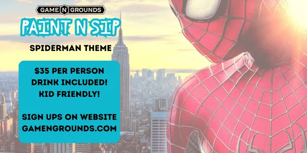 Paint N’ Sip Spider-Man Theme