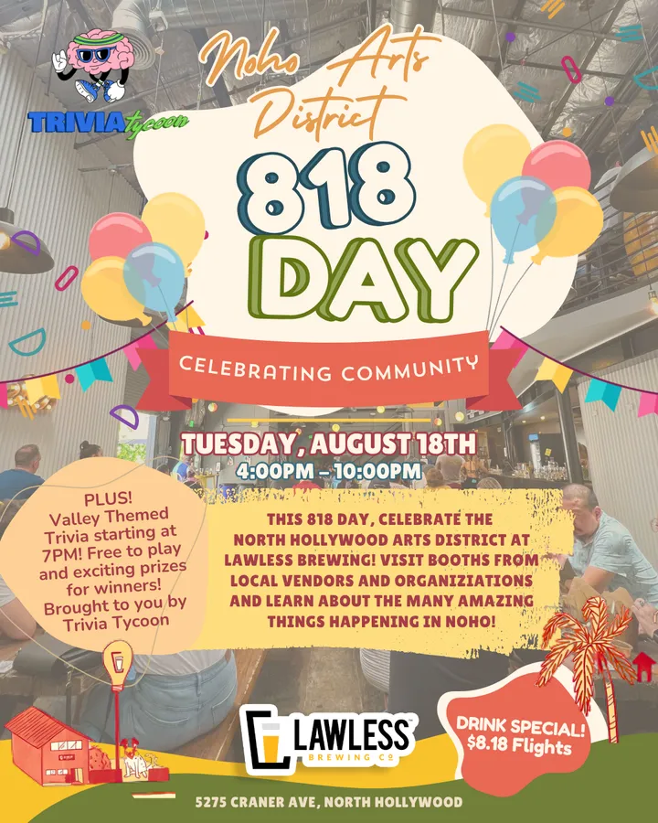 NoHo 818 Day Celebration at Lawless Brewery