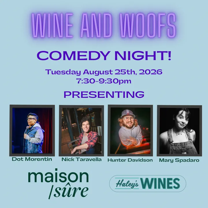 Wine and Woofs Comedy Event
