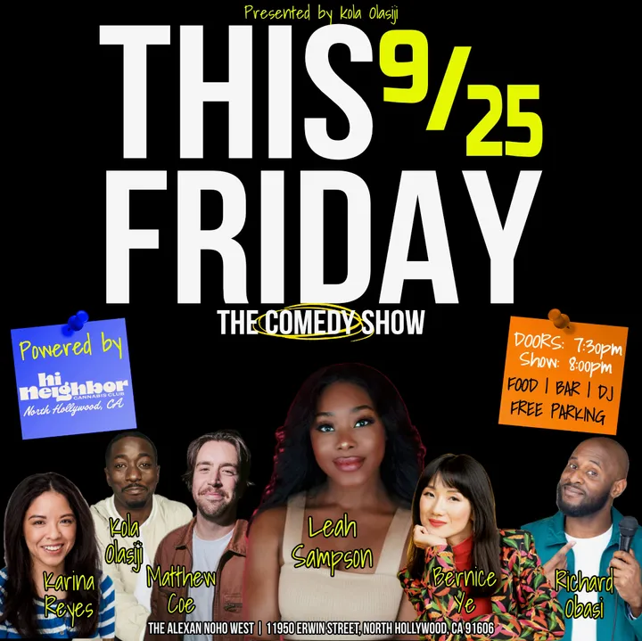 This Friday - the comedy show
