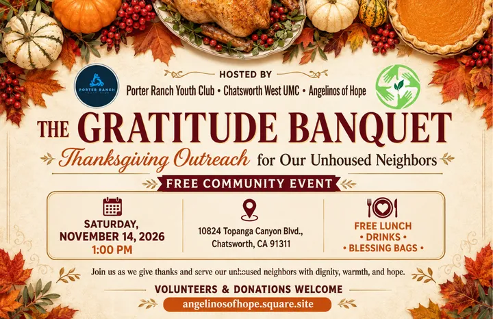 The Gratitude, Banquet, Thanksgiving Homeless Event