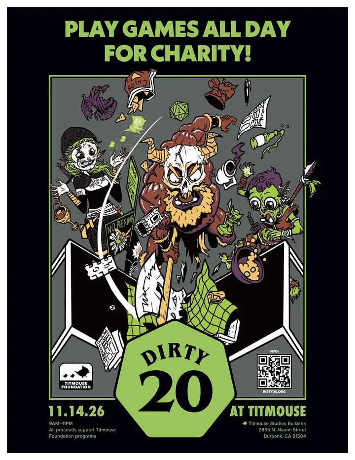 Dirty20: A TTRPG Fundraiser for Titmouse Foundation