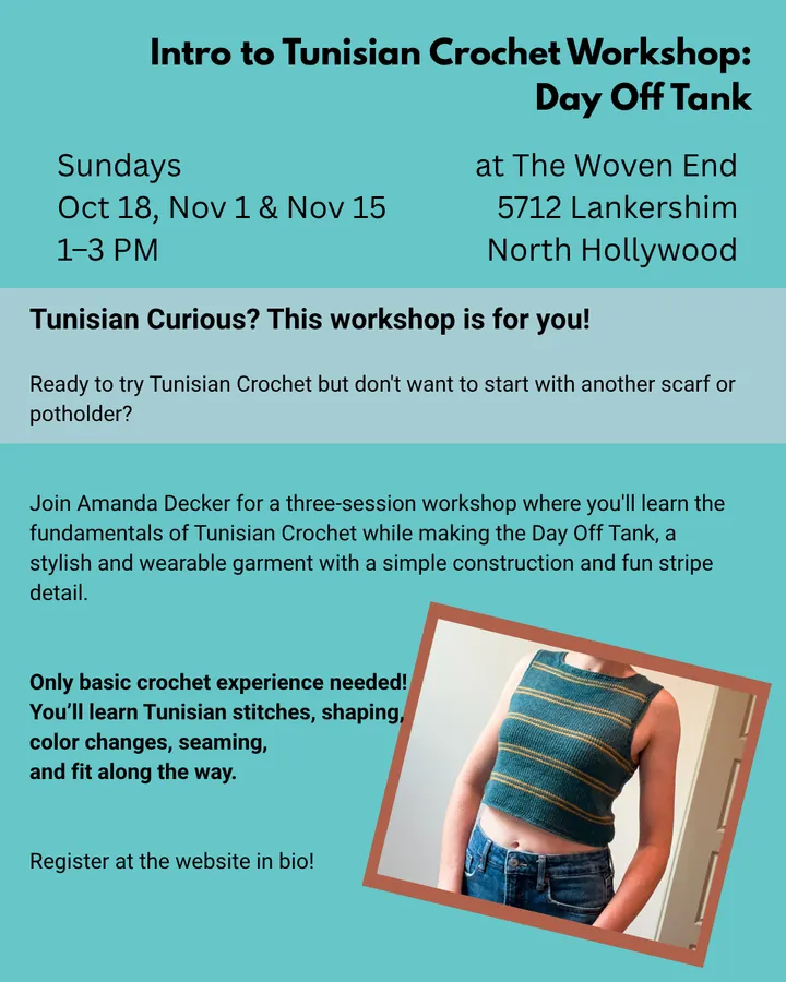 Tunisian Crochet Class: Day Off Tank Top