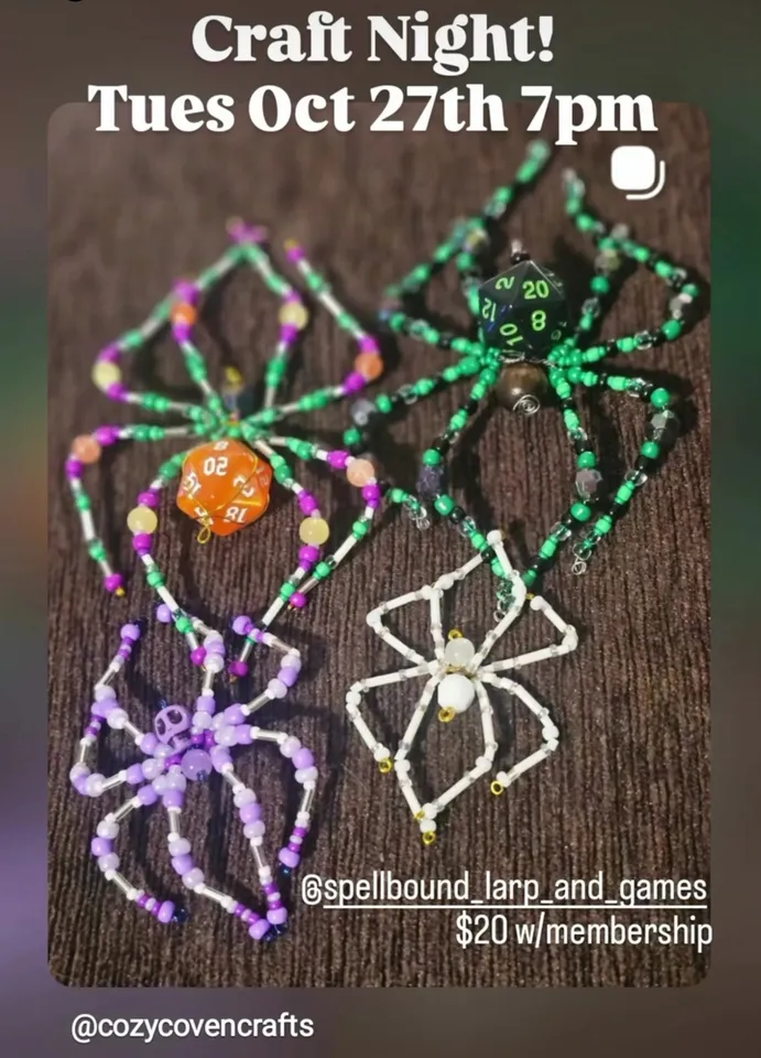 Craft Night: Beaded Spiders