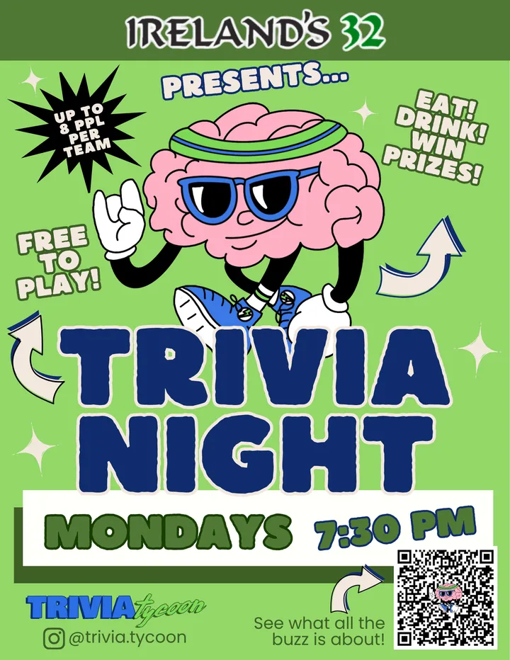 Trivia Night at Ireland's 32
