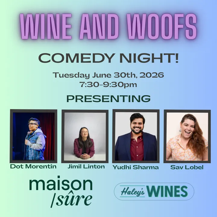 Wine And Woofs Dog Adoption And Comedy Event